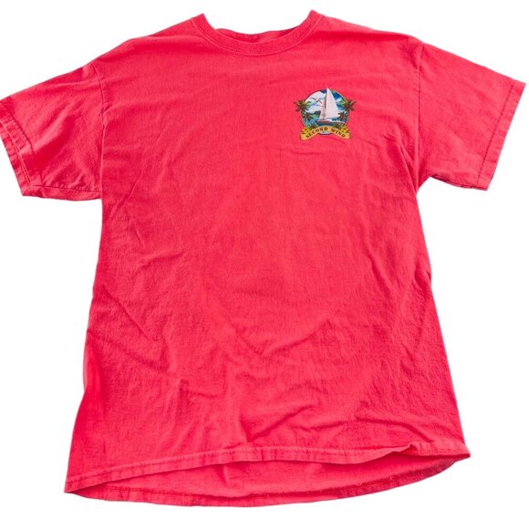 Saddlebred Second Wind Island Cruisin' Red T-Shirt - Size Medium Salmon Pink - Picture 1 of 4